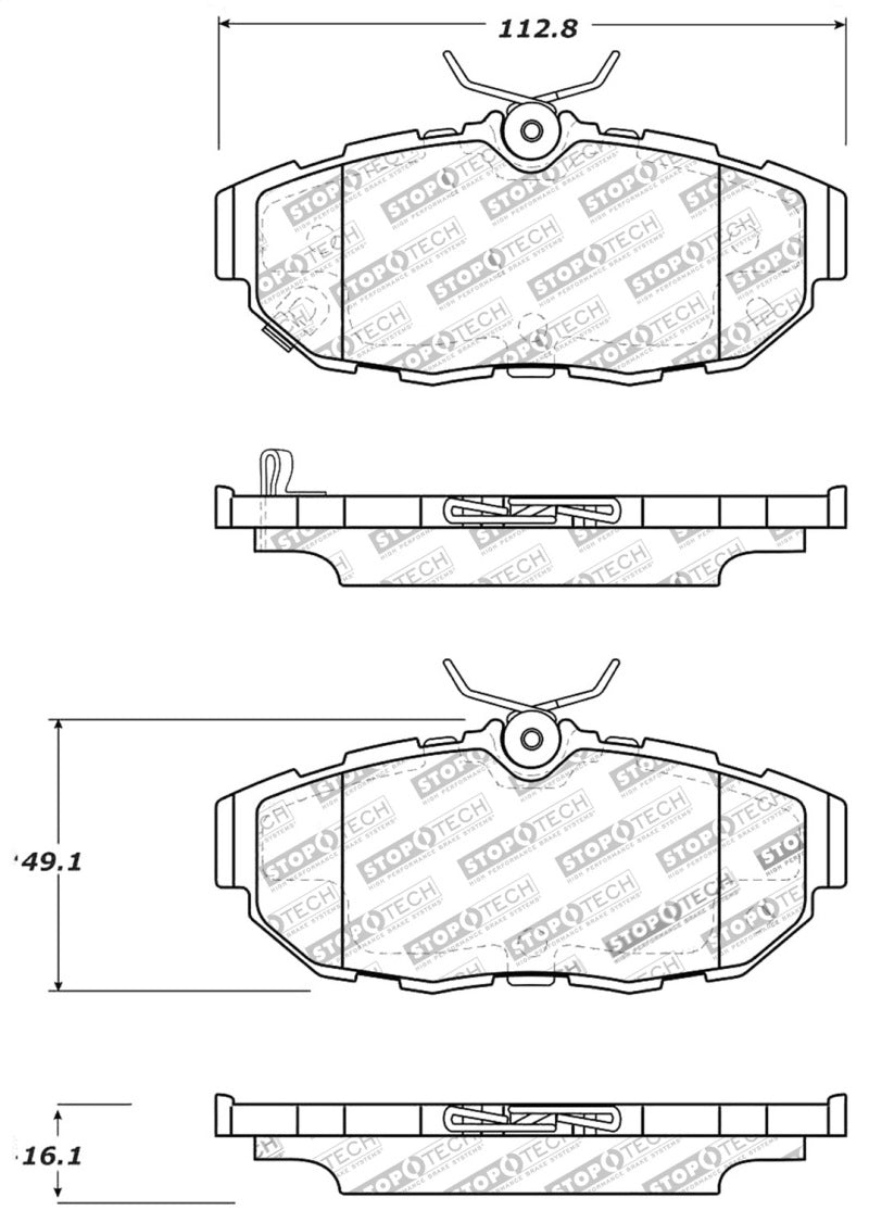 StopTech Performance Brake Pads (view 2)