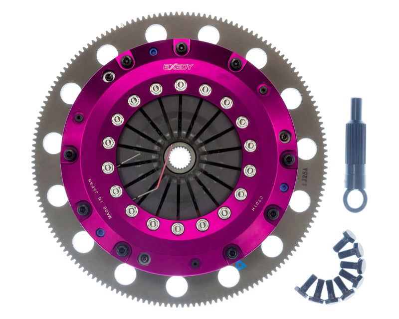 Exedy 11-16 Ford Mustang GT 5.0L Hyper Twin Cerametallic Clutch Sprung Center Disc Push Type Cover (view 2)