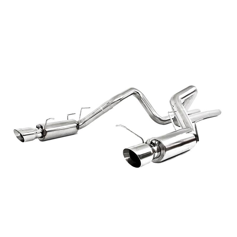 MBRP 11-12 Ford Shelby GT 500 T304 3in Cat Back Dual Split Rear Race Version 4.5in Tips (view 2)