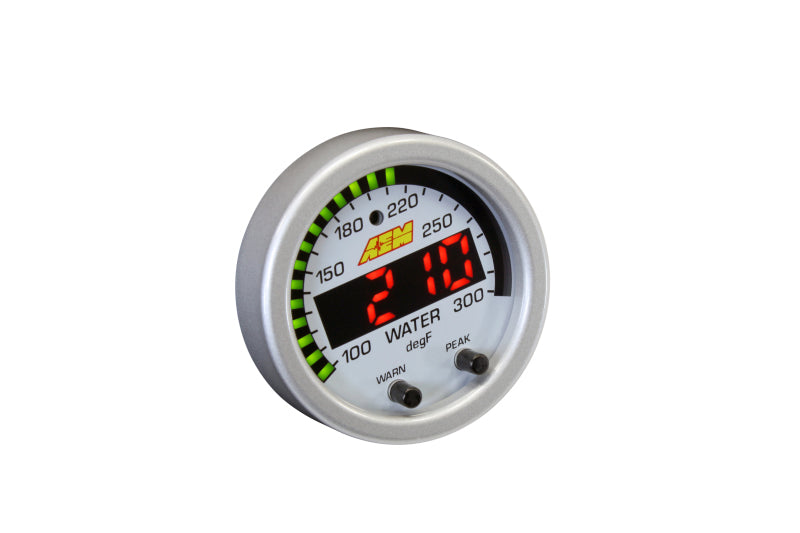 AEM X-Series Temperature 100-300F Gauge Kit (ONLY Black Bezel and Water Temp. Faceplate) (view 10)