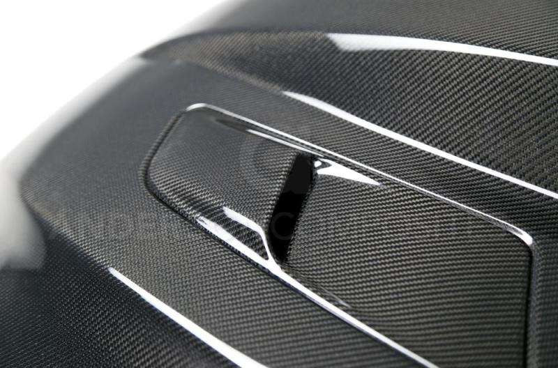 Anderson Composites 15-17 Ford Mustang (Excl. GT350/GT350R) Double Sided Carbon Fiber Cowl Hood (view 4)