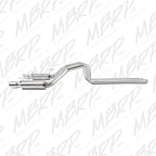 MBRP 05-09 Ford Shelby GT500 / GT Dual Split Rear Race Version, T409 4in Tips Exhaust System (view 8)