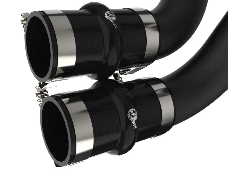 aFe BladeRunner 21-22 Ford F-150 Ecoboost V6-3.5L(tt) Aluminum Hot and Cold Charge Pipe Kit Black (view 5)
