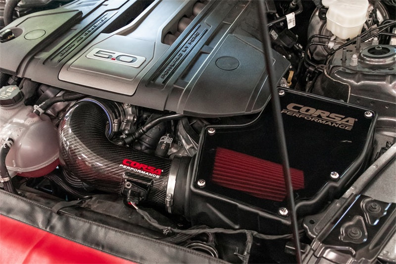 Corsa 18-22 Ford Mustang GT 5.0L V8 Carbon Fiber Air Intake w/ DryTech 3D No Oil (view 2)