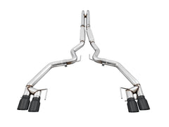 AWE Tuning 2018+ Ford Mustang GT (S550) Cat-Back Exhaust - Track Edition (Quad Diamond Black Tips)