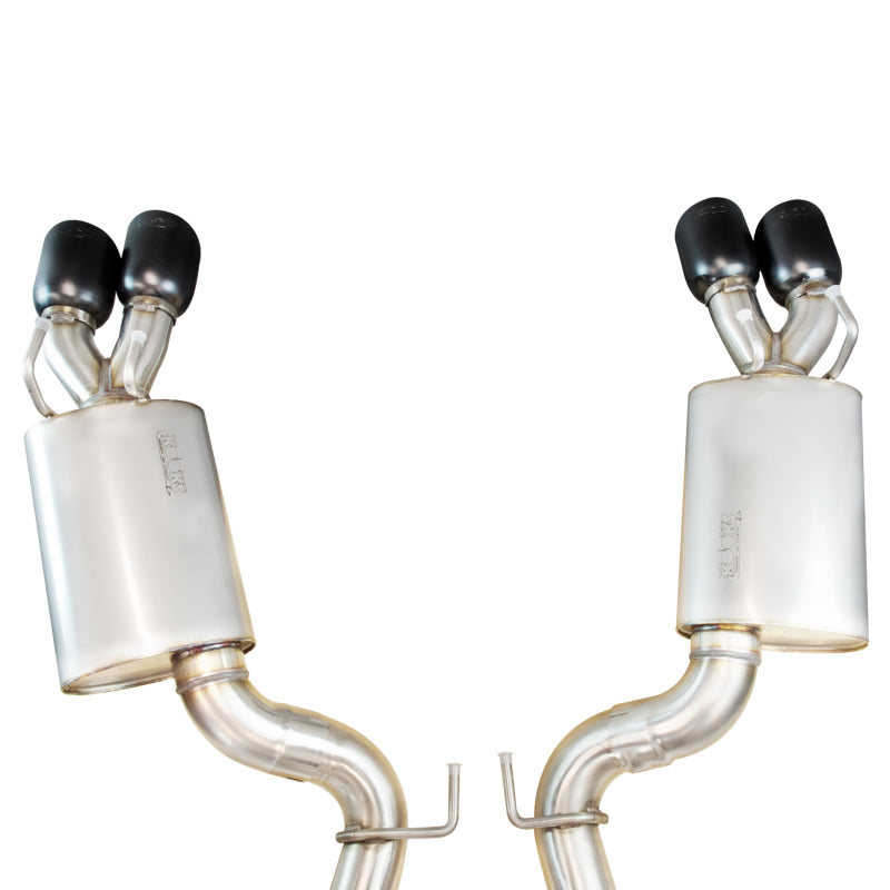 Kooks 10-15 Chevy Camaro SS/ZL1/1LE 3in Cat Back w/ 4in Slash Cut Black Tips Main image