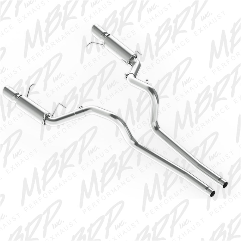 MBRP 11-14 Ford Mustang GT 5.0L Dual Split Rear Race Version AL 3in Cat Back Exhaust System (view 2)