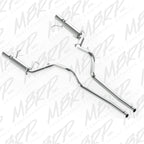 MBRP 11-14 Ford Mustang GT 5.0L Dual Split Rear Race Version AL 3in Cat Back Exhaust System (view 2)