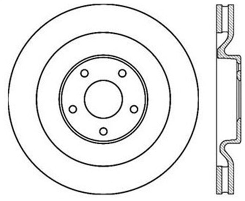 StopTech Power Slot 06-10 Corvette (Z06) / 10 Corvette Grand Sport Front Left Slotted CRYO Rotor Main image