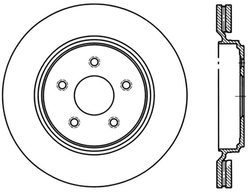 StopTech Power Slot 06-08 Cadillac XLR-V SC / 06-09 Corvette (Z51) Rear Right Slotted CRYO Rotor Main image