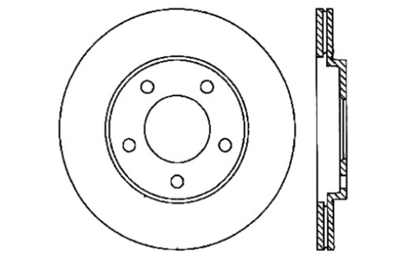 StopTech 05-10 Ford Mustang Slotted & Drilled Left Rear Rotor (view 4)
