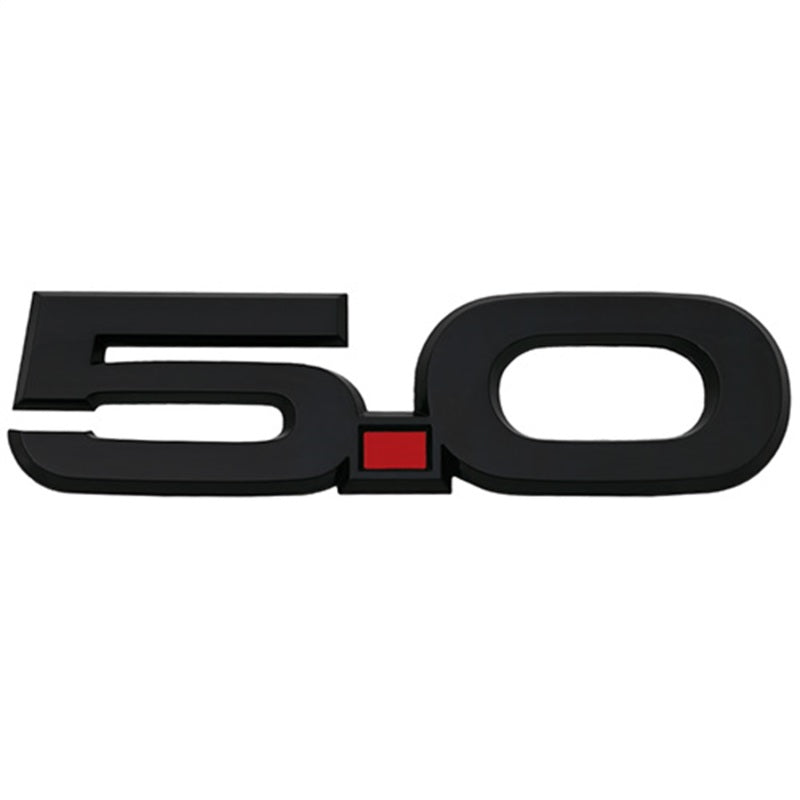 Ford Racing 15-17 Ford Mustang 5.0L Fender Emblem Black Main image
