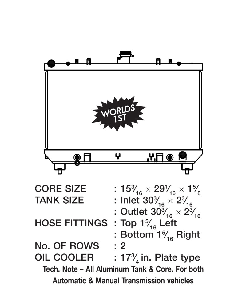 CSF 10-12 Chevrolet Camaro V8 Radiator (view 7)