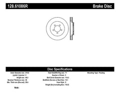 StopTech Power Slot 05-10 Mustang GT V8-4.6L Front Right Drilled Rotor