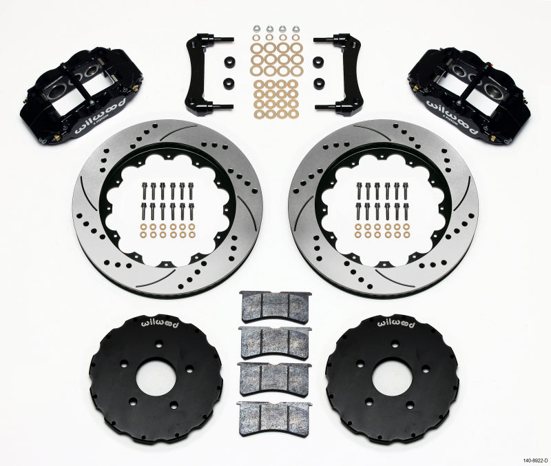 Wilwood Narrow Superlite 6R Front Hat Kit 14.00in Drilled 2005-up Corvette C6 Main image
