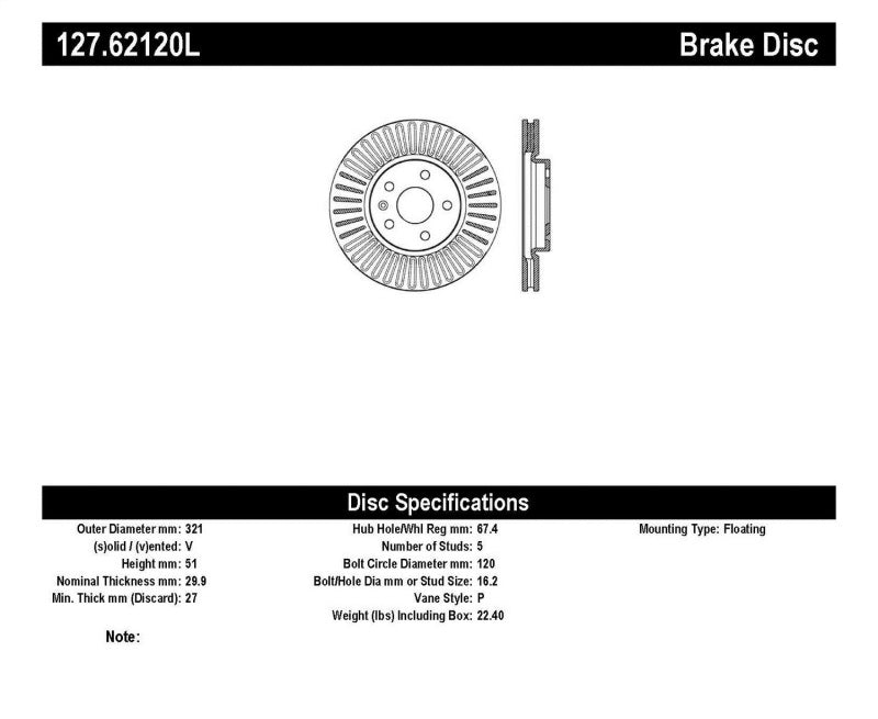 StopTech Slotted & Drilled Sport Brake Rotor (view 4)