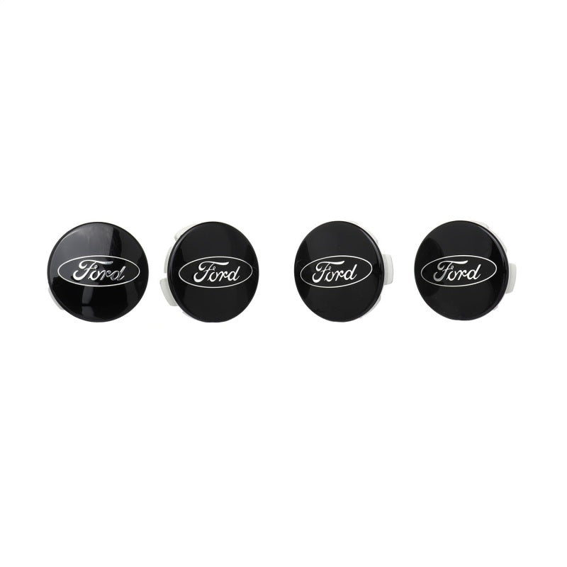 Ford Racing Car Black and Chrome Wheel Cap Main image