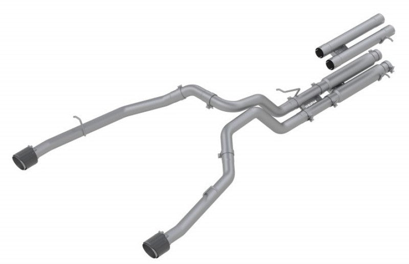 MBRP 2021 Ram TRX 6.2 S/C 3in Catback Dual Rear Carbon Fiber Tips(Race)- T304 (view 7)