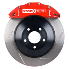 StopTech 09-15 Dodge Challenger Front BBK w/ Red ST-60 Calipers Slotted Rotors