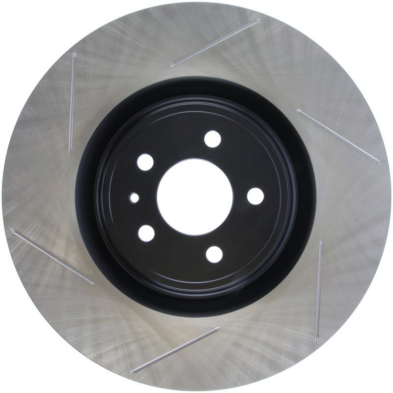 StopTech Premium High Carbon 13-14 Ford Mustang/Shelby GT500 Right Front Disc Slotted Brake Rotor Main image