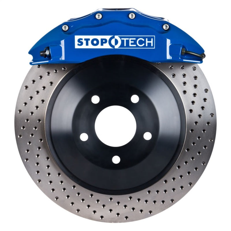 StopTech Chrysler 300C Front Touring 1-Piece BBK w/ Blue ST-60 Calipers Slotted Rotor Main image
