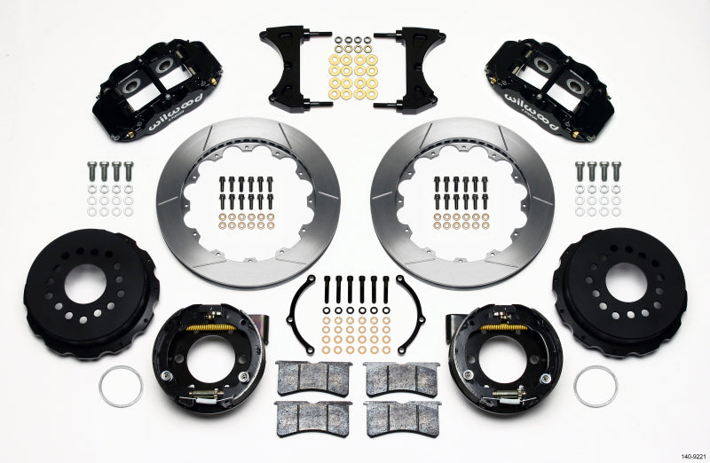 Wilwood Narrow Superlite 4R Rear P-Brk Kit 12.88in 2005-2014 Mustang Main image