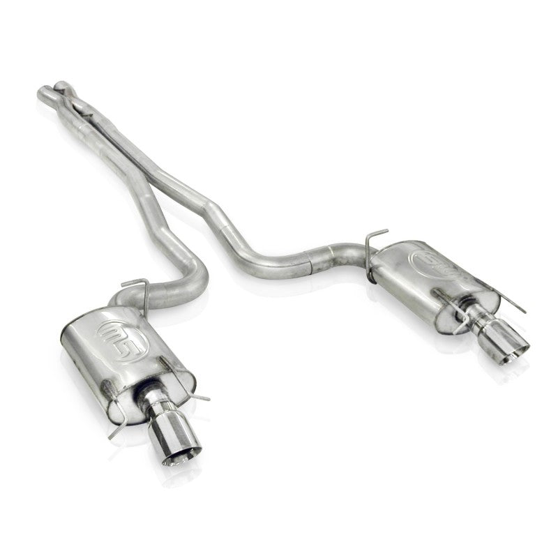 Stainless Works 09-15 Cadillac CTS-V Sedan 3in Catback System X-Pipe Turbo S-Tube Mufflers 4in Tips Main image