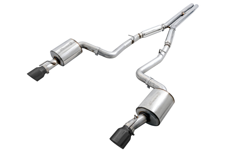 AWE Tuning 2015+ Dodge Charger 6.4L/6.2L Non-Resonated Touring Edition Exhaust - Diamond Blk Tips Main image