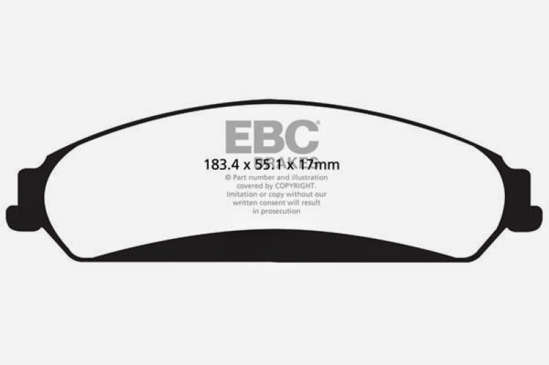 EBC 11+ Chrysler 300C 5.7 Redstuff Front Brake Pads (view 2)
