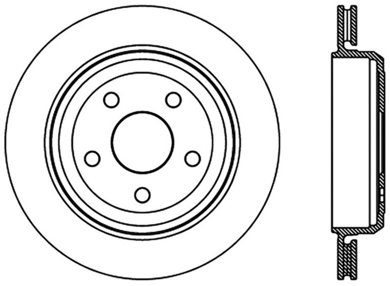 StopTech Slotted Sport Brake Rotor 11-17 Jeep Grand Cherokee (Excludes SRT8) Main image