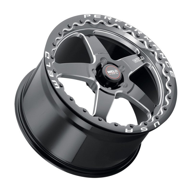 Weld S904 17x10 Ventura Beadlock 5x115 ET00 BS5.50 Gloss BLK MIL DIA 78.1 (view 3)