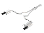 Borla Atak S Cat-Back 15-17 Ford Mustang GT 5.0L V8 MT/AT 2.5in pipe 4in tip (Black Chrome) (view 2)