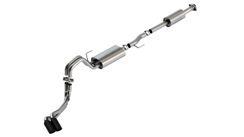 Borla F-150 2021 2.7L/3.5L 4dr CC SB EC STB Lar/KingR/Plnm/LTD 3/2.25 DSE CB Touring BLK CHR Tips (view 3)