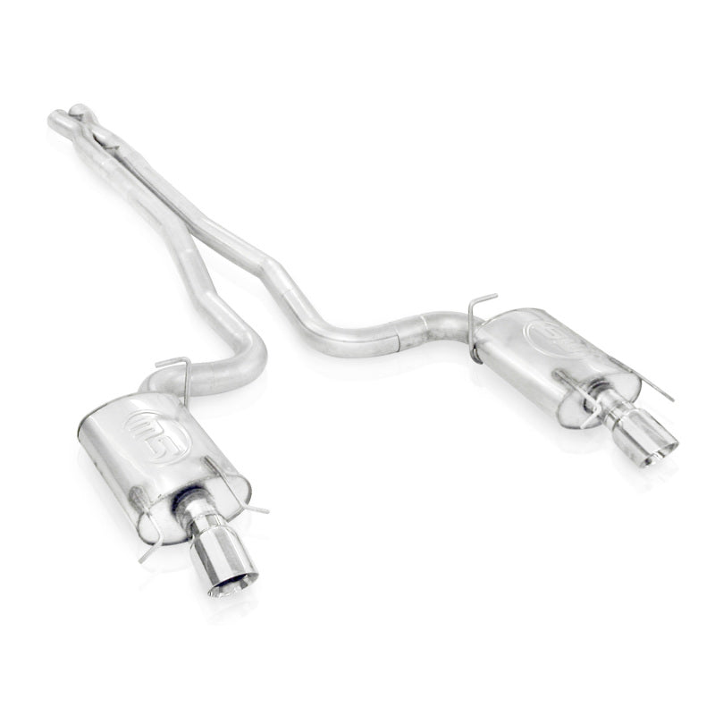 Stainless Works 2009-15 Cadillac CTS-V Wagon 3in Catback System X-Pipe Chambered Mufflers 4in Tips Main image