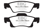 EBC 11+ Dodge Durango 3.6 Greenstuff Rear Brake Pads (view 5)