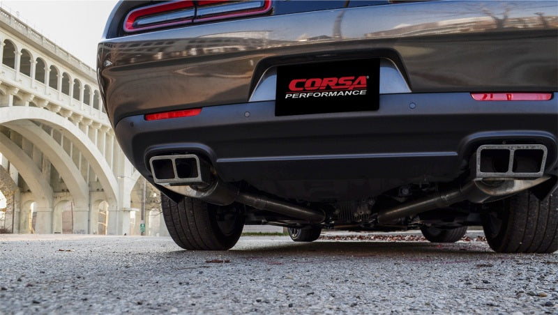 Corsa 15-16 Dodge Challenger SRT / Scat Pack / R/T 6.4L Polished Xtreme Cat-Back Exhaust (view 4)