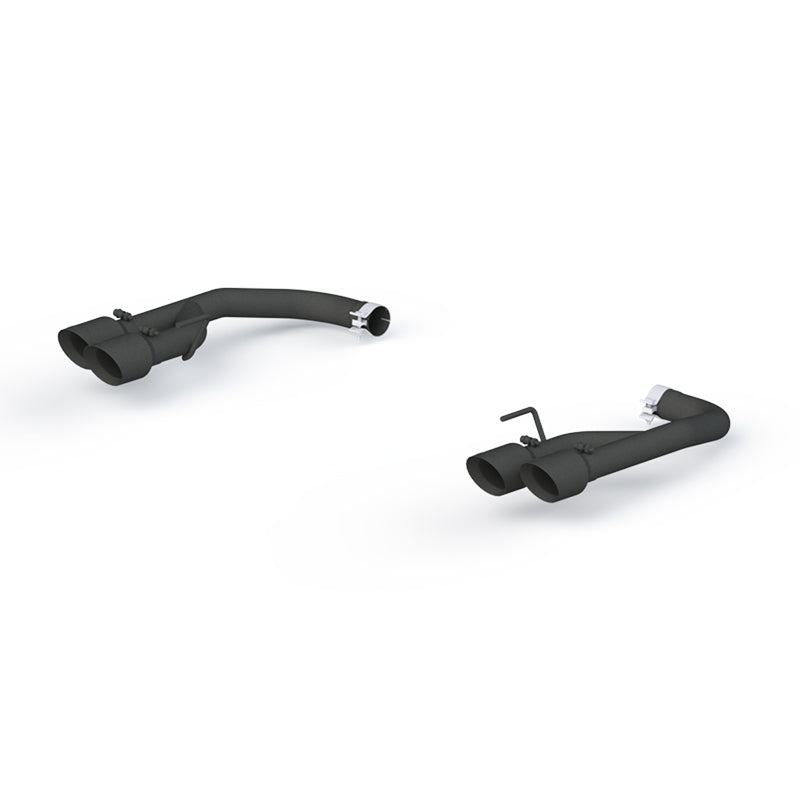 MBRP 18-20 Ford Mustang GT 2.5in Black Coated Non Active Dual Axle Back Exhaust - 4in Dual Wall Tips (view 2)