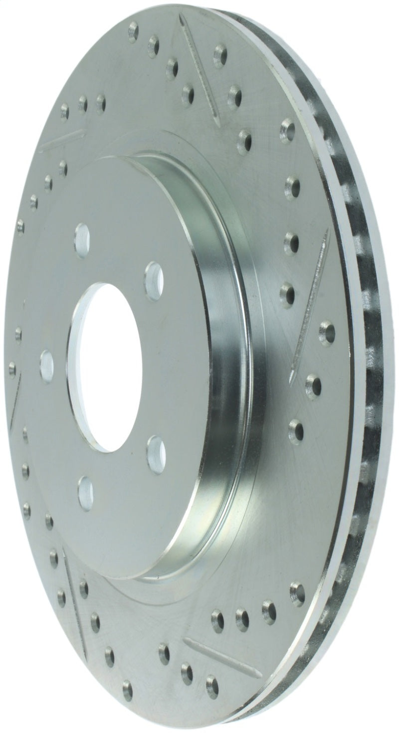StopTech Select Sport 05-10 Ford Mustang GT Slotted and Drilled Rear Left Rotor (view 3)