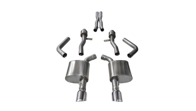 Corsa 15-16 Dodge Charger SRT / Scat Pack / R/T 6.4L Polished Sport Cat-Back Exhaust Main image