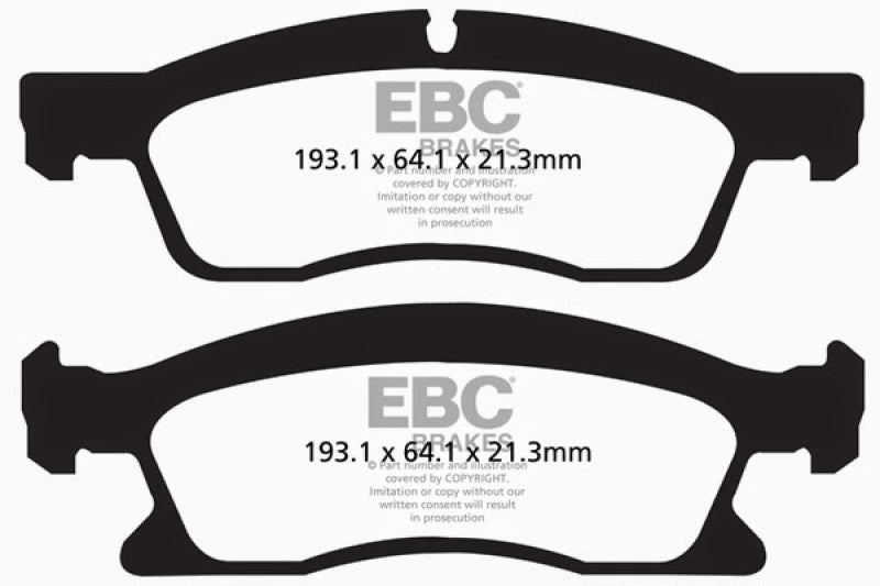EBC 13+ Dodge Durango 5.7 Yellowstuff Front Brake Pads (view 5)