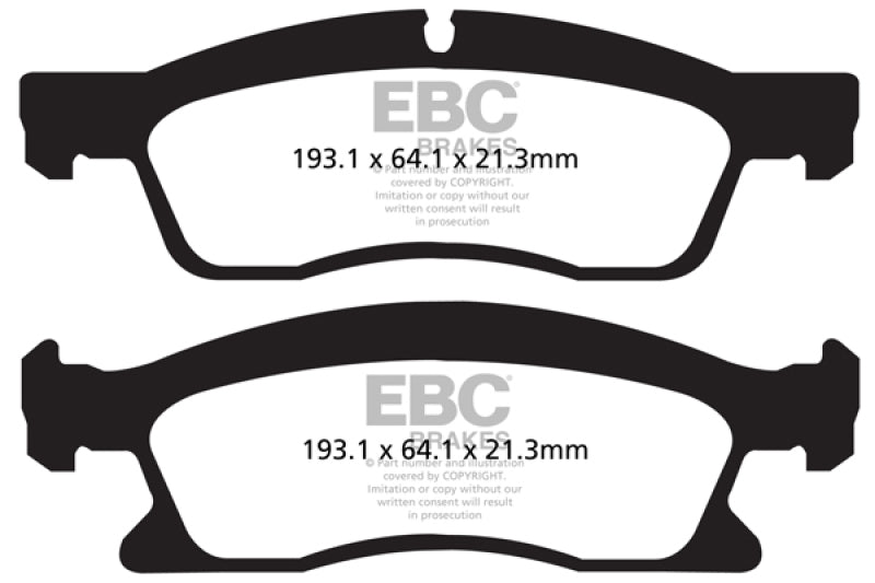 EBC 13+ Dodge Durango 5.7 Yellowstuff Front Brake Pads (view 6)