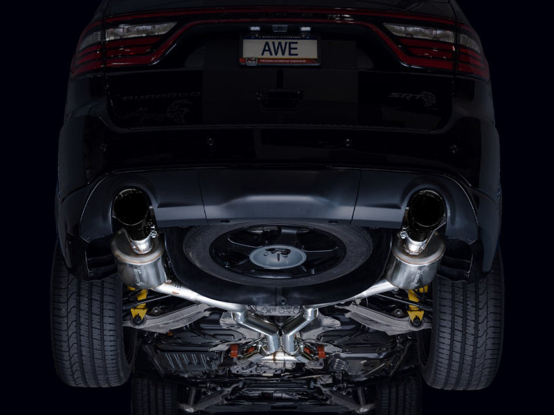 AWE Tuning 18-23 Dodge Durango SRT & Hellcat Touring Edition Exhaust - Diamond Black Tips (view 4)