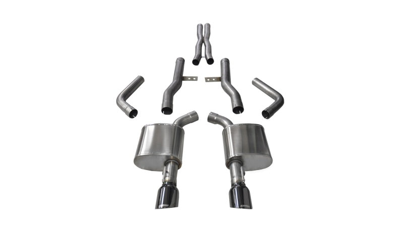 Corsa 15-16 Dodge Charger SRT/Scat Pack/R/T 6.4L Black Xtreme Cat-Back Exhaust Main image