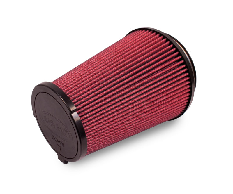 Airaid 10-14 Ford Mustang Shelby 5.4L Supercharged Direct Replacement Filter - Oiled / Red Media (view 3)