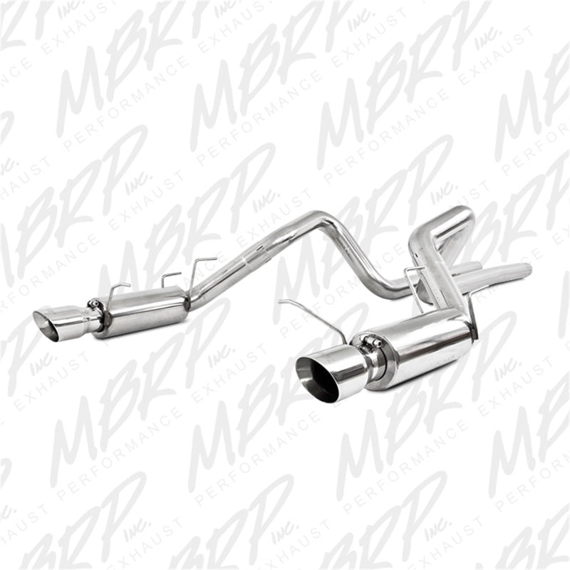 MBRP 11-12 Ford Shelby GT 500 T304 3in Cat Back Dual Split Rear Race Version 4.5in Tips (view 3)