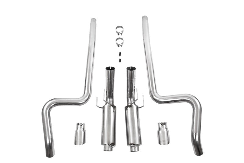 MBRP 11-14 Ford Mustang GT 5.0L Dual Split Rear Race Version T409 3in Cat Back Exhaust System (view 8)