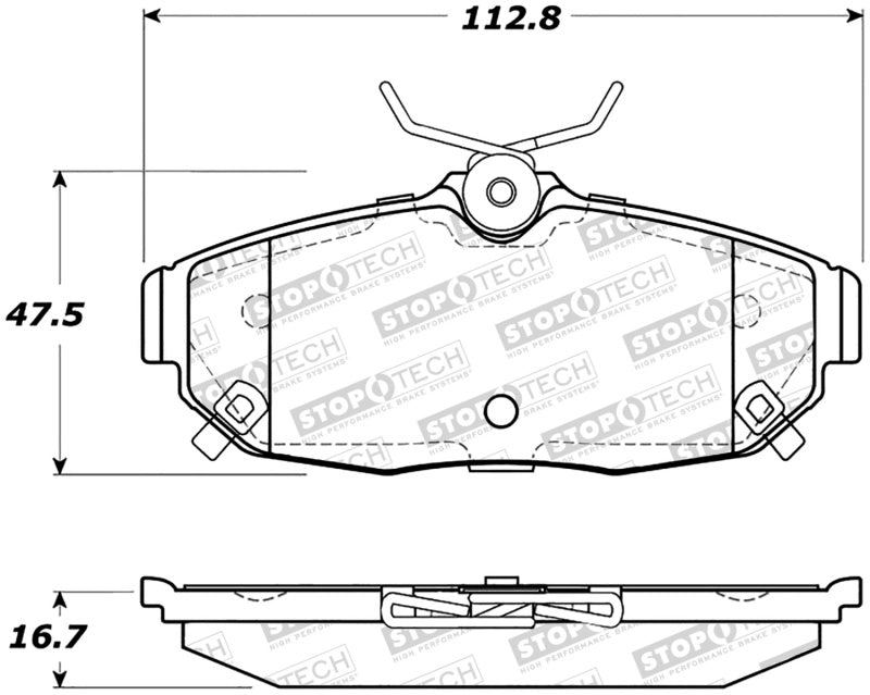 StopTech Sport Brake Pads w/Shims and Hardware - Rear Main image