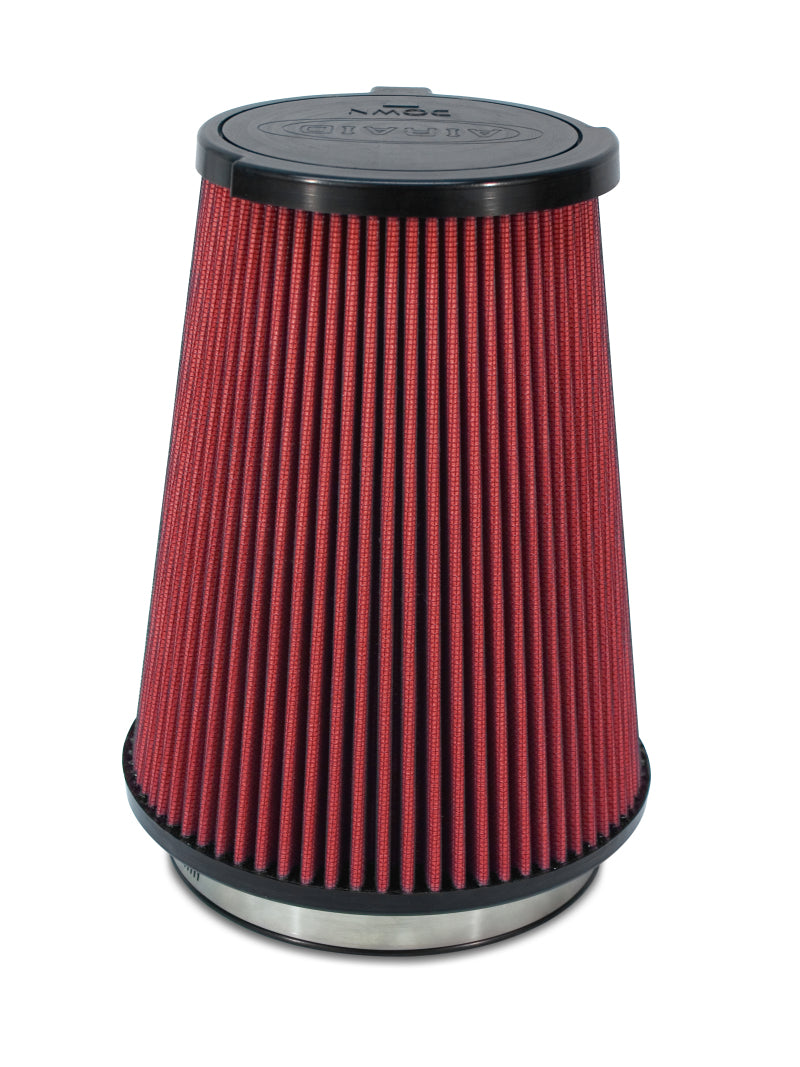 Airaid 10-14 Ford Mustang Shelby 5.4L Supercharged Direct Replacement Filter - Oiled / Red Media (view 4)
