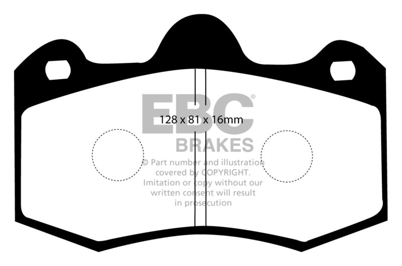 EBC 11+ Mclaren MP4-12C 3.8 Twin Turbo Bluestuff Rear Brake Pads (view 5)