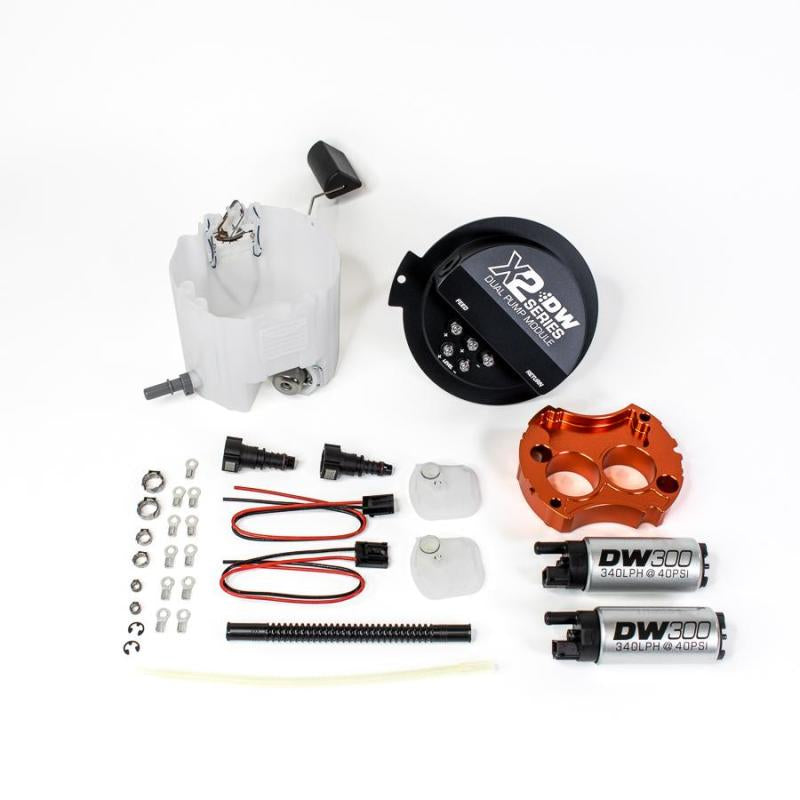 DeatschWerks 10-15 Chevy Camaro LS 3.7 V6/ SS LS3 X2 Series Fuel Pump Module w 2 DW300s (view 2)